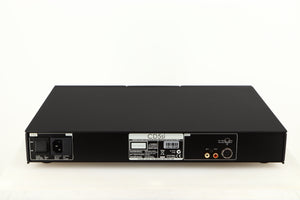 Rear view of a used Naim CD5si CD Player in a black finish showing Mains Input and Channel Output