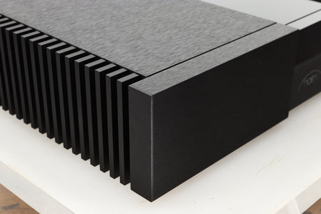 Front left corner view of a used Naim Classic NAP250 Power Amplifier