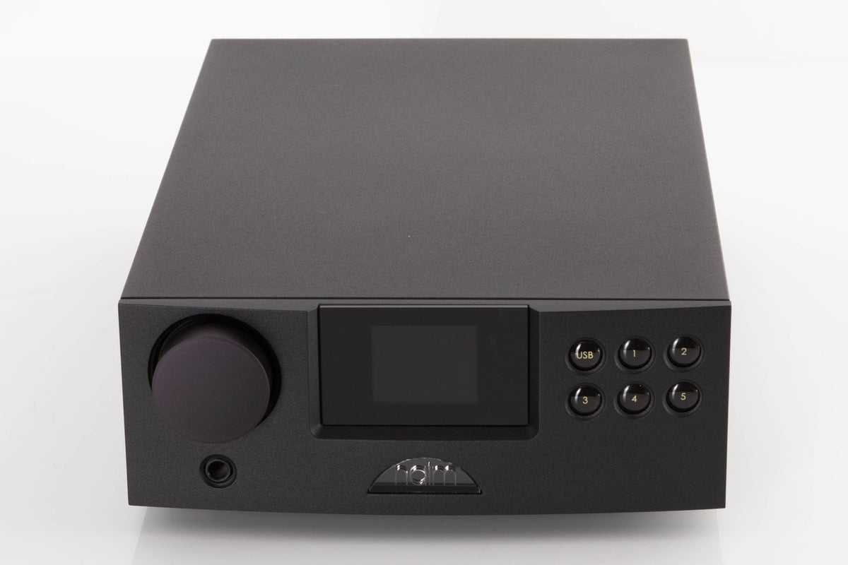 Front view of a used Naim DAC V-1 Digital Analogue Converter in a Black finish