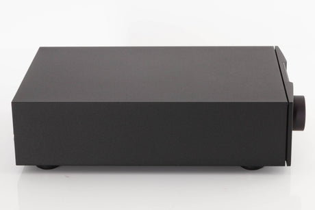 Left side view of a used Naim DAC V-1 Digital Analogue Converter in a Black finish