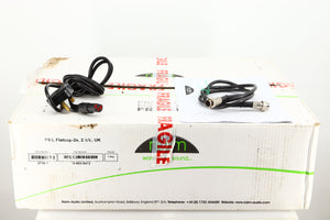 Box for a used Naim Flatcap 2X Power Supply showing Mains Cable, Manual and SNAIC5