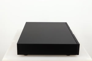 Left side view of a used Naim Flatcap 2X Power Supply in a black finish