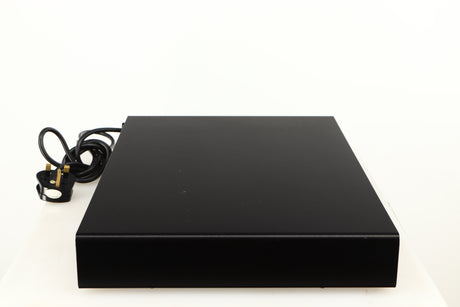 Left side view of a used Naim Flatcap Power Supply in a black finish