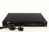 Rear view of a used Naim Flatcap Power Supply in a black finish showing SNAIC Output