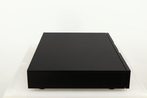 Left side view of a used Naim Flatcap XS Power Supply in a black finish