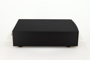 Left side view of a used Naim Hicap DR Power Supply in a black finish