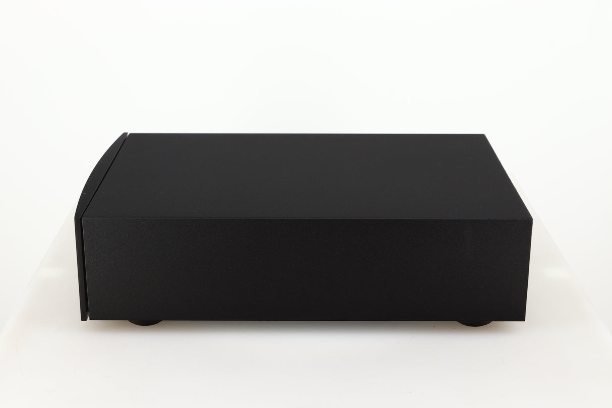 Right side view of a used Naim Hicap DR Power Supply in a black finish