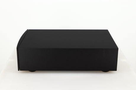 Right side view of a used Naim Hicap DR Power Supply in a black finish