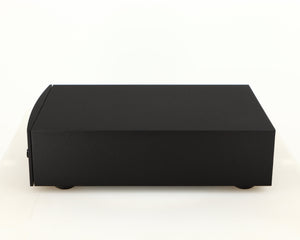 Right side view of a used Naim Hicap DR Power Supply in a black finish