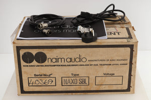 Box of a used Naim HiCap Power Supply with mains cable, and SNAIC
