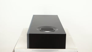 Left side view of a used Naim Mu-so GEN2 Wireless Music System in a silver finish