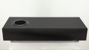 Top of a used Naim Mu-so GEN2 Wireless Music System in a silver finish