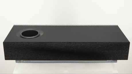 Top of a used Naim Mu-so GEN2 Wireless Music System in a silver finish