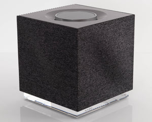 Front left corner of a used Naim Muso QB GEN2 Compact Wireless Speaker