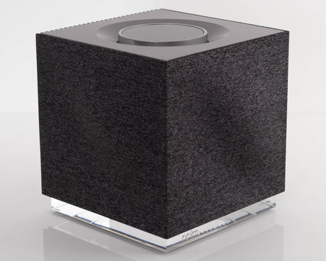 Front left corner of a used Naim Muso QB GEN2 Compact Wireless Speaker