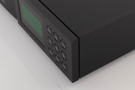 Front right corner of a used Naim NAC N-272 Pre Amplifier in a Black finish