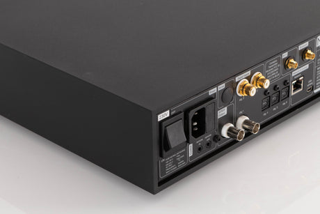 Rear left corner view of a used Naim NAC N-272 Pre Amplifier