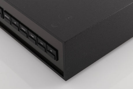 Front right corner of a used Naim NAC102 W/ NAPSC in a Black finish