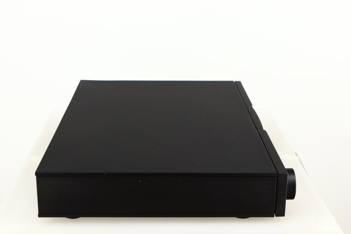 Left side view of a used Naim NAC112 Pre Amplifier in a black finish