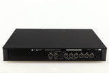 Rear view of a used Naim NAC112 Pre Amplifier in a black finish showing SNAIC Inputs and SNAIC Outputs