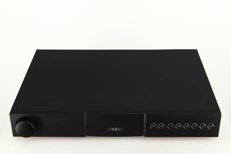 Top of a used Naim NAC112 Pre Amplifier in a black finish