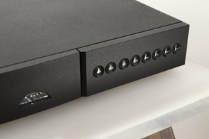Close up view of a used Naim NAC122 Pre Amplifier