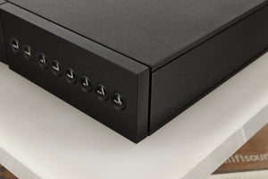 Front right corner view of a used Naim NAC122 Pre Amplifier