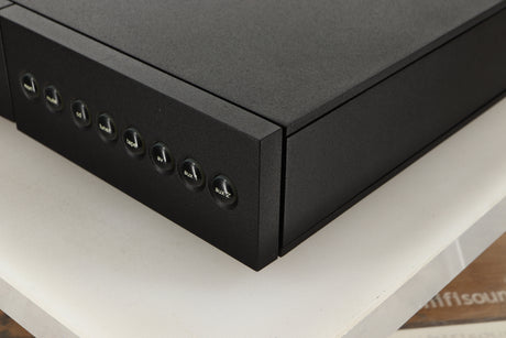Front right corner view of a used Naim NAC122 Pre Amplifier