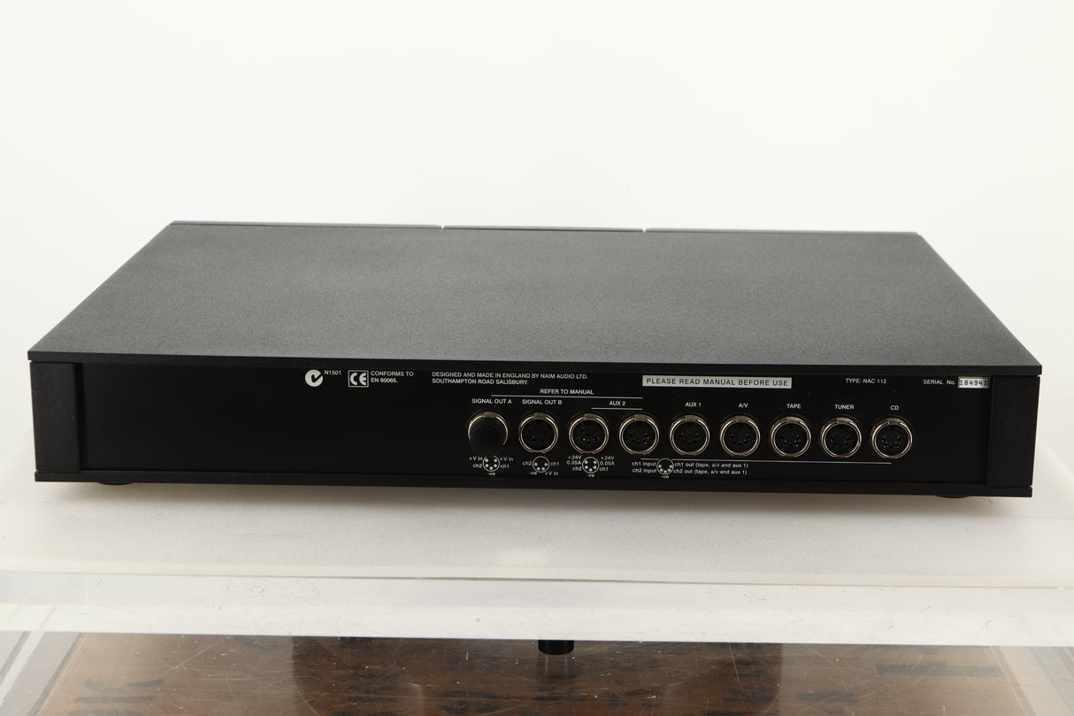 Rear view of a used Naim NAC122 Pre Amplifier