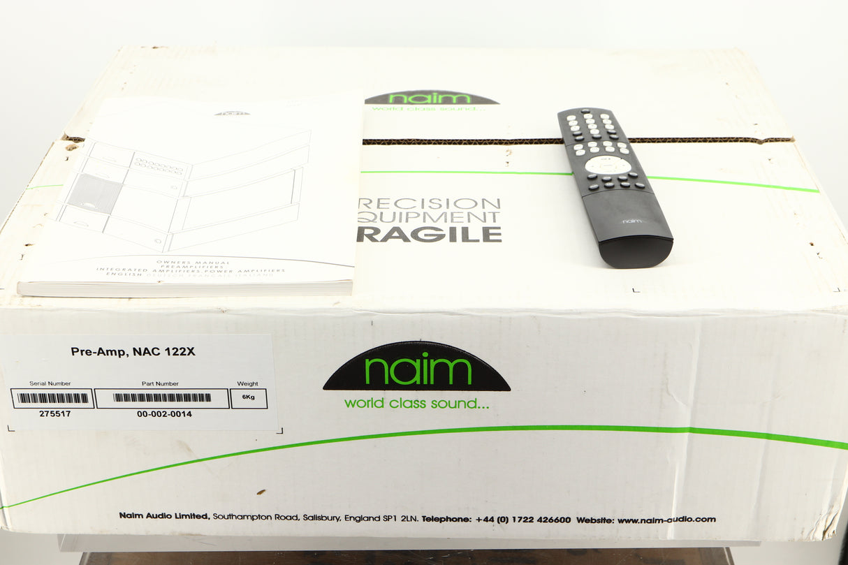 Box of a used Naim NAC122X Pre Amplifier