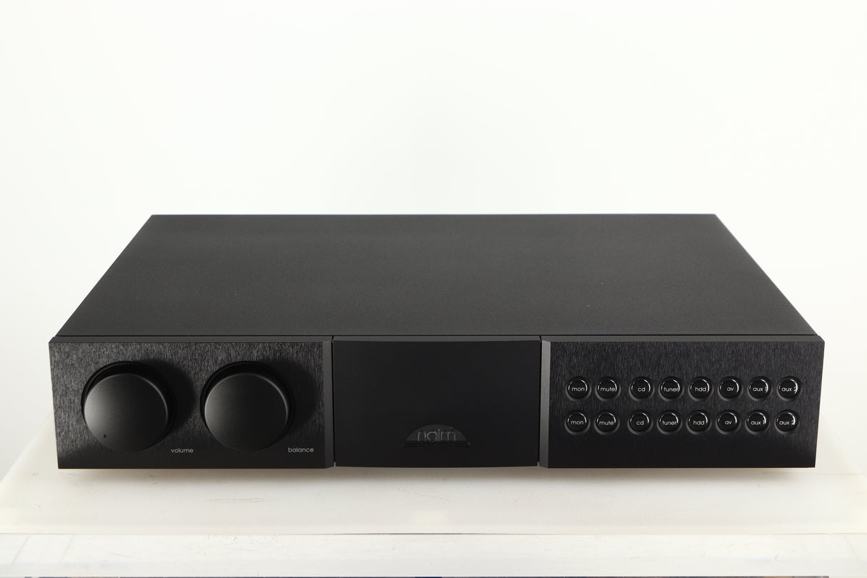 Front view of a used Naim NAC252 Pre Amplifier in a black finish