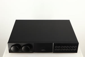Top of a used Naim NAC252 Pre Amplifier in a black finish