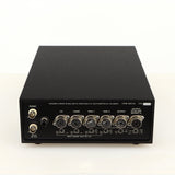 Rear view of a used Naim NAC72 Pre Amplifier in a black finish Phono Outputs, SNAIC Outputs and SNAIC Inputs
