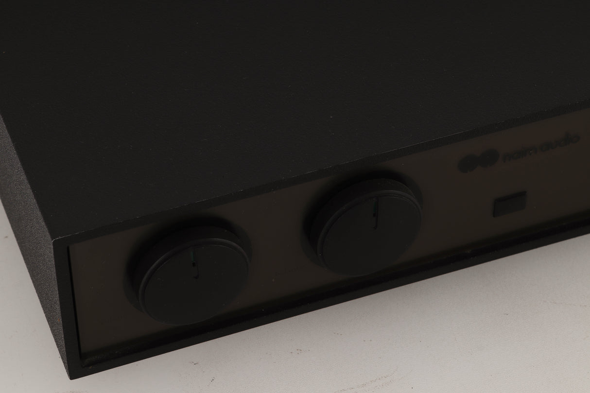 Close up view of a used Naim NAC82 Pre Amplifier with NAPSC Power Supply 