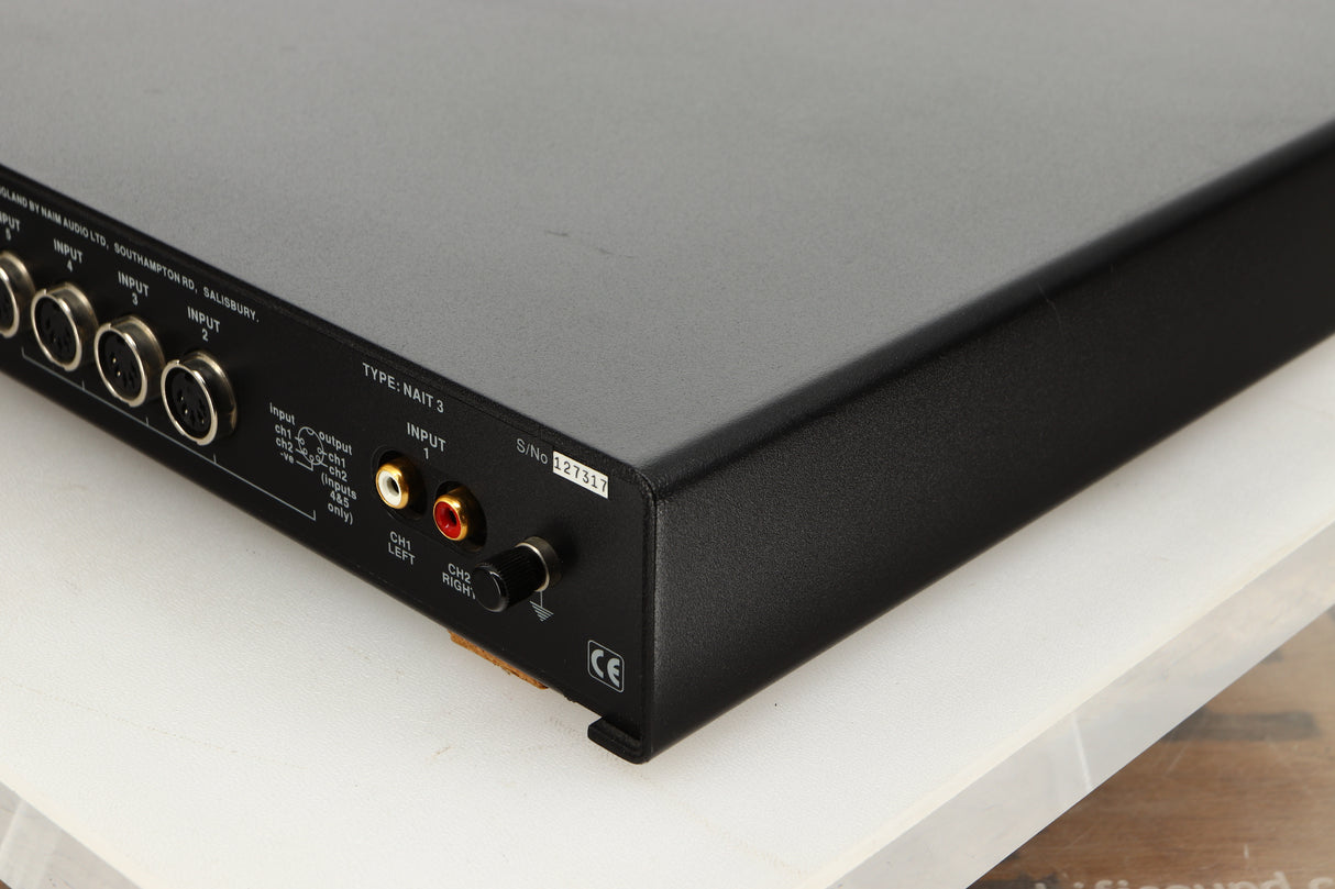 Rear right corner view of a used Naim Nait 3 Integrated Amplifier