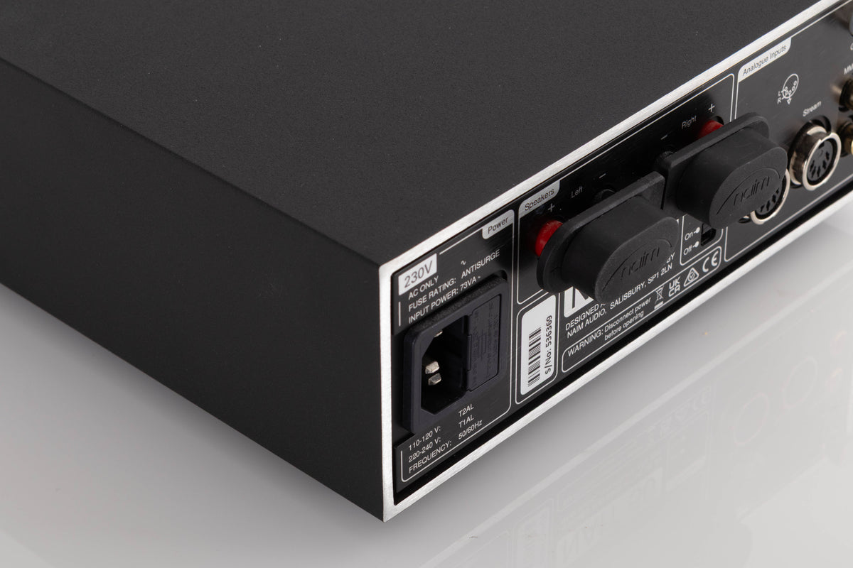 Rear left corner view of a used Naim Nait 50 Integrated Amplifier