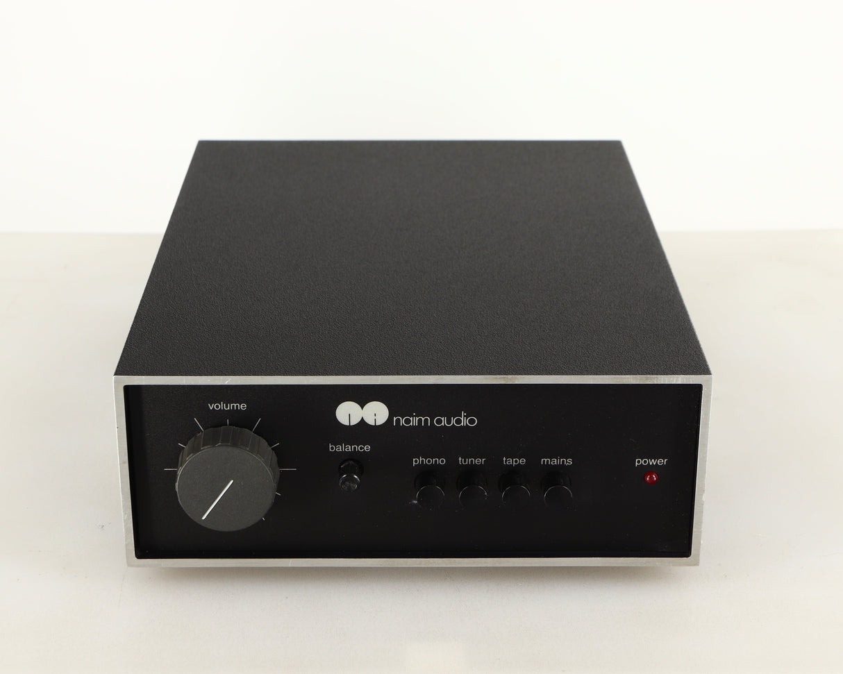 Front view of a used Naim NAIT Integrated Amplifier in a black finish