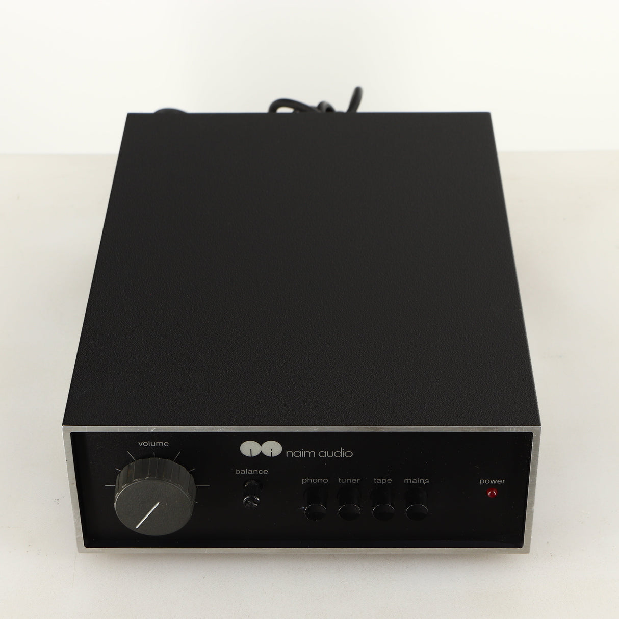Top of a used Naim NAIT Integrated Amplifier in a black finish