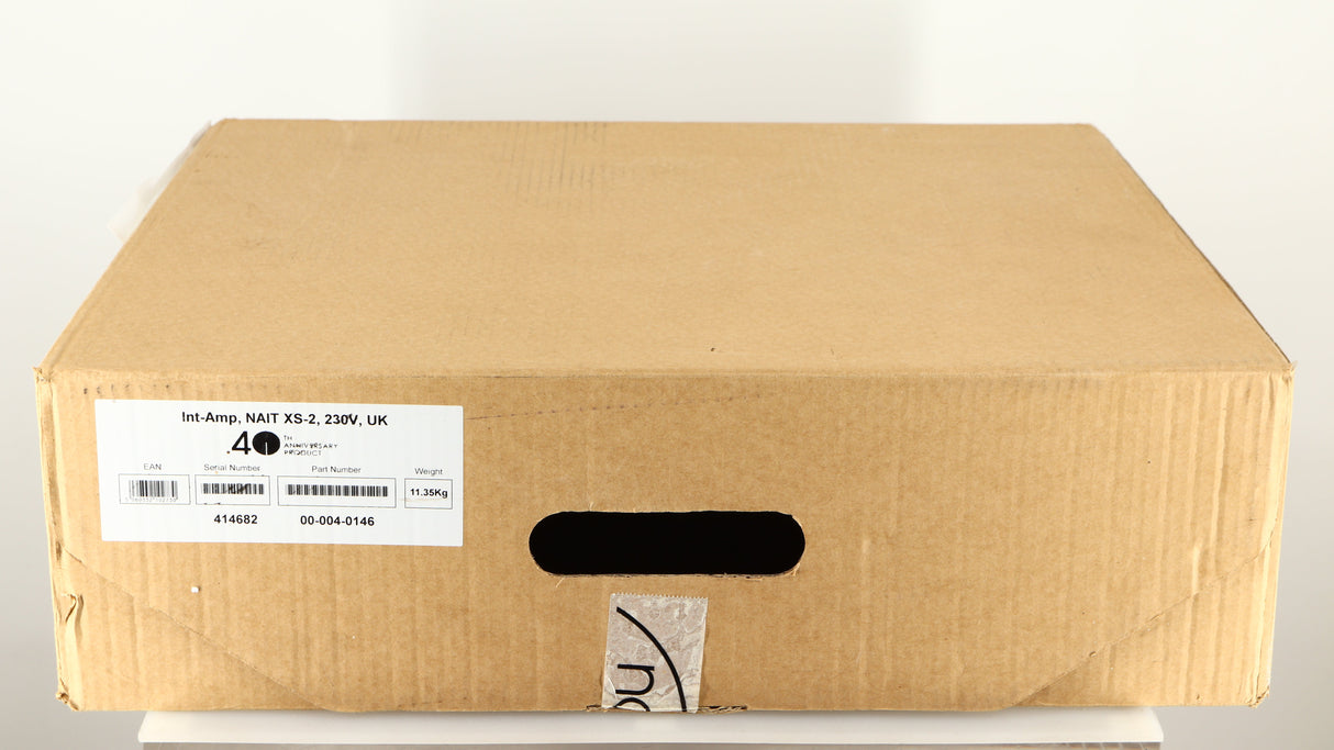 Box for a used Naim Nait XS-2 Integrated Amplifier in a black finish
