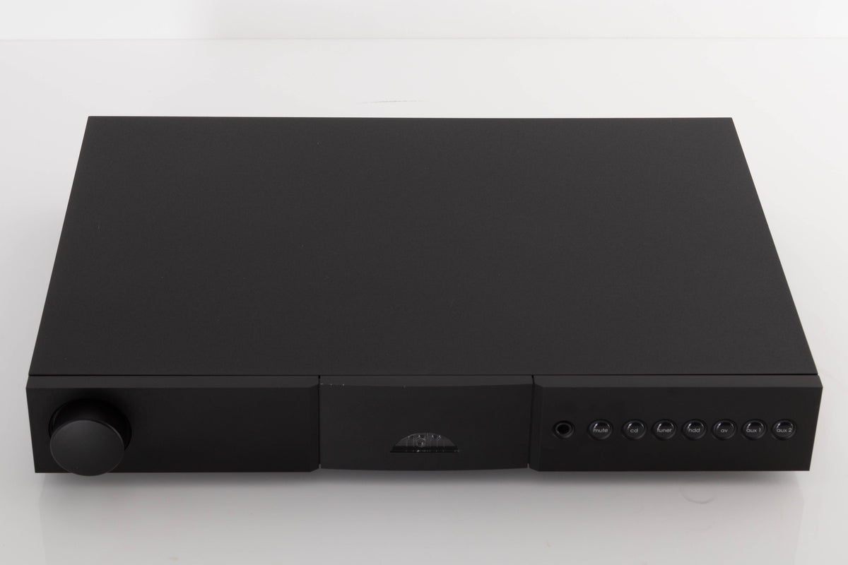 Top of a used Naim Nait XS-2 Integrated Amplifier in a Black finish