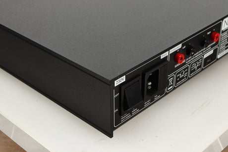 Rear left corner view of a used Naim Nait XS-2 Integrated Amplifier