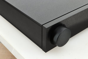 Front left corner view of a used Naim Nait XS-3 Integrated Amplifier
