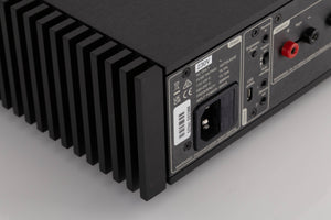 Rear left corner view of a used Naim NAP 250 Power Amplifier