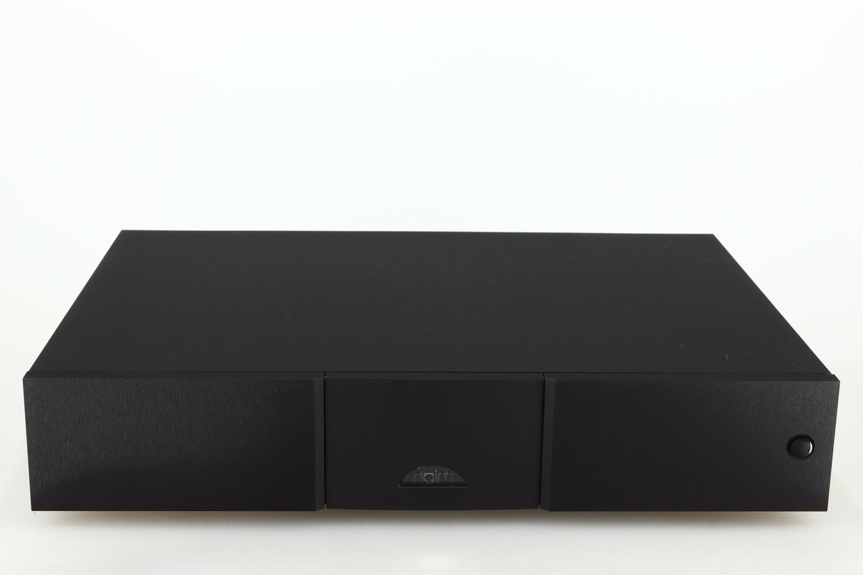 Front view of a used Naim NAP 250 Power Amplifier in a black finish