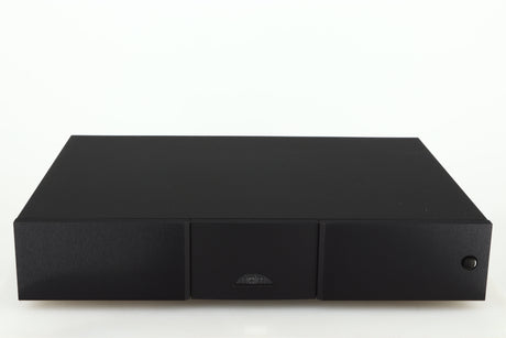 Front view of a used Naim NAP 250 Power Amplifier in a black finish