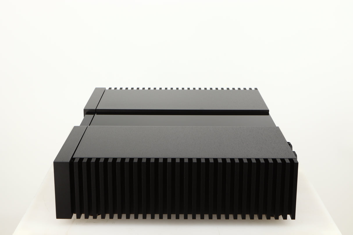 Right side view of a used Naim NAP 250 Power Amplifier in a black finish