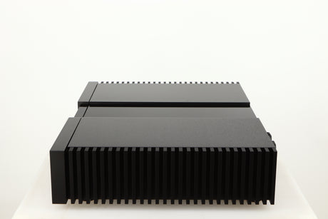 Right side view of a used Naim NAP 250 Power Amplifier in a black finish