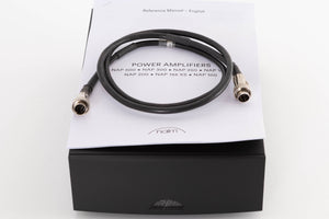 Top of a used Naim NAP100 Power Amplifier in a Black finish showing SNAIC4 and Manual