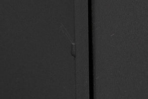 Close up of a used Naim NAP100 Power Amplifier in a Black finish showing small nick on fascia