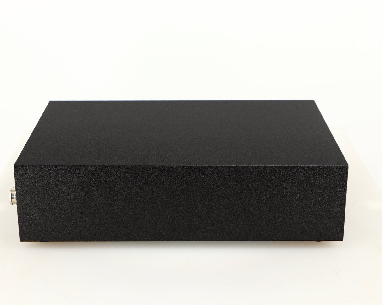 Left side view of a used Naim NAP140 Power Amplifier in a black finish